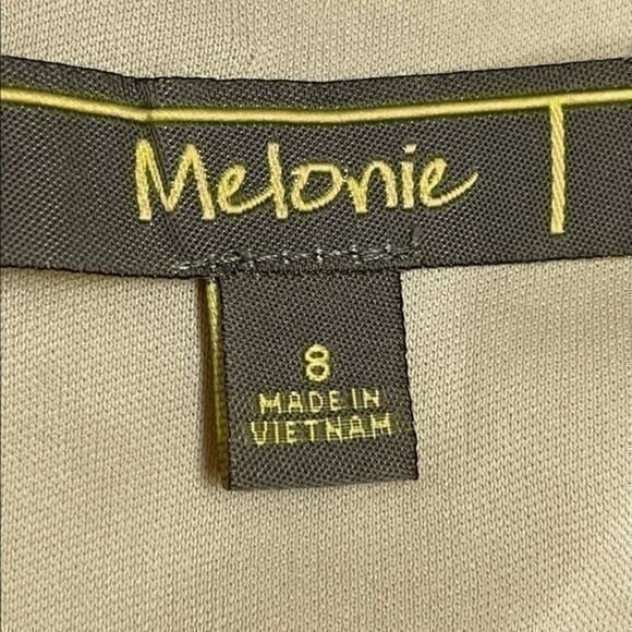 Melonie T Sheer Cream Lace Feminine Party Event Dress Size 8 - Picture 9 of 12